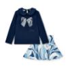 Picture of PRE ORDER A Dee Twilight Twirls Nellie Swirl Print Skirt Set X 2 - Heritage Navy