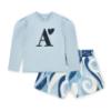 Picture of PRE ORDER A Dee Twilight Twirls Nova Swirl Print Short Set X 2 - Powder Blue