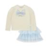 Picture of PRE ORDER A Dee Twilight Twirls Naya Tulle Bow Skirt Set X 2 - Vintage White
