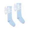 Picture of A Dee Twilight Twirls Maeve Knee High Bow Socks - Powder Blue