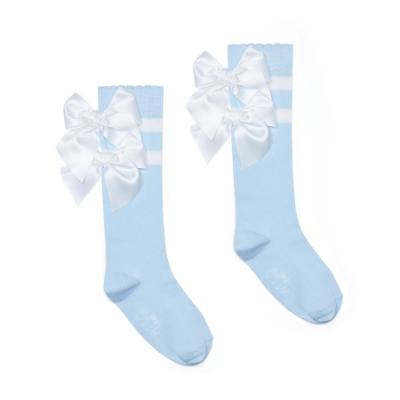 Picture of PRE ORDER A Dee Twilight Twirls Maeve Knee High Bow Socks - Powder Blue