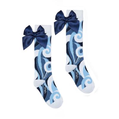 Picture of PRE ORDER A Dee Twilight Twirls Nieve Swirl Print Knee High Socks - Powder Blue