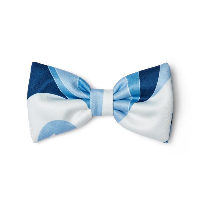 Picture of PRE ORDER A Dee Twilight Twirls Leighton Swirl Print Bow Hair Clip - Powder Blue
