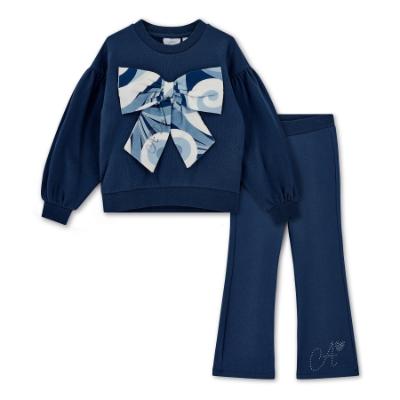 Picture of PRE ORDER A Dee Twilight Twirls Luna Bow Flare Tracksuit - Heritage Navy