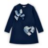 Picture of PRE ORDER A Dee Twilight Twirls Lotus Handbag Sweat Dress - Heritage Navy