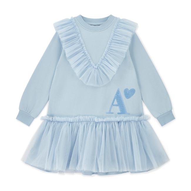 Picture of A Dee Twilight Twirls Lacey Sweat Tulle Dress - Powder Blue