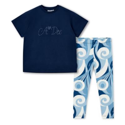 Picture of A Dee Twilight Twirls Mimi Short Sleeve Legging Set X 2 - Powder Blue