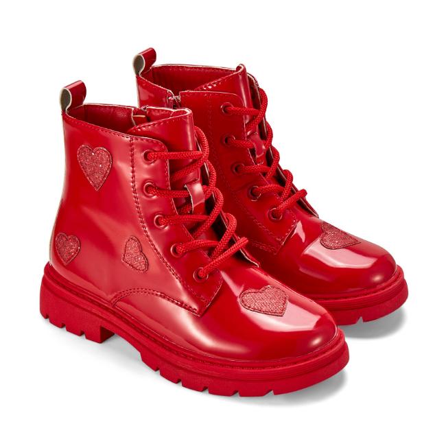 Picture of PRE ORDER A Dee Amore Heart Ankle Boot - Vibrant Red