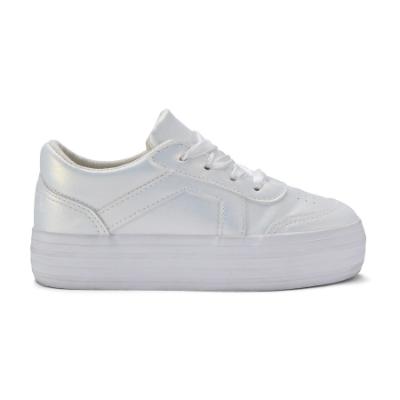 Picture of PRE ORDER A Dee Patty Platform Trainer Ribbon Laces - Snow White