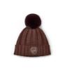 Picture of PRE ORDER A Dee Initial Icon Mallory Pom Pom Knitted Hat - Chocolate Brown