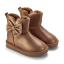 Picture of A Dee Bowtiful Faux Suede Boot Bow Detail - Chocolate Brown