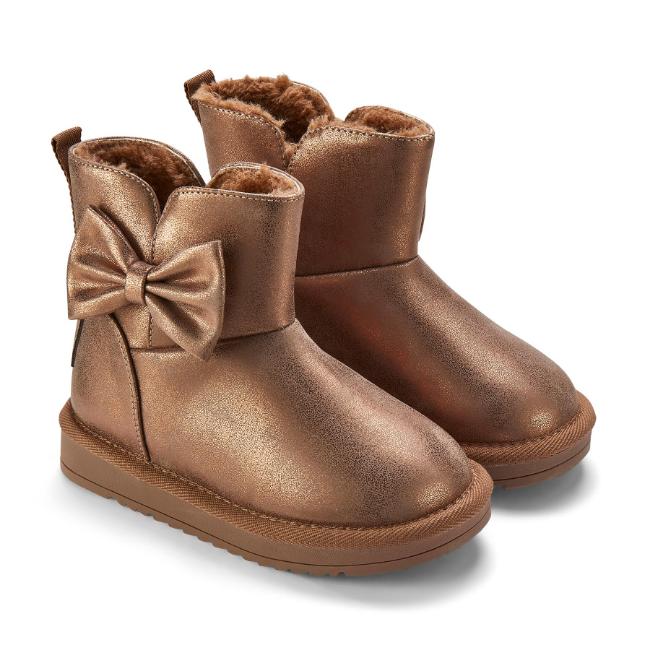 Picture of PRE ORDER A Dee Bowtiful Faux Suede Boot Bow Detail - Chocolate Brown