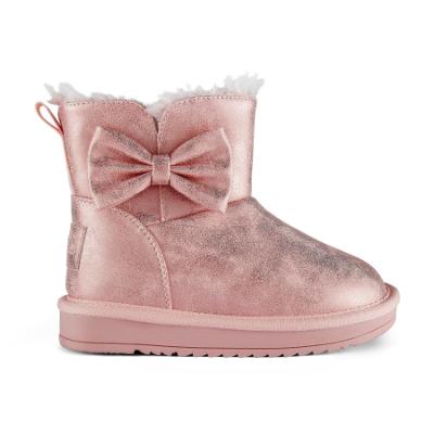 Picture of PRE ORDER A Dee Bowtiful Faux Suede Boot Bow Detail - Pink Fairy