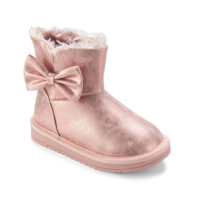 Picture of PRE ORDER A Dee Bowtiful Faux Suede Boot Bow Detail - Pink Fairy
