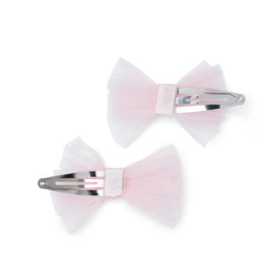 Picture of PRE ORDER Little A Baby Girls Cute As A Cupcake Kaylee Tulle Bow Hairclips x 2 - Pink Fairy