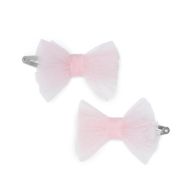 Picture of Little A Baby Girls Cute As A Cupcake Kaylee Tulle Bow Hairclips x 2 - Pink Fairy