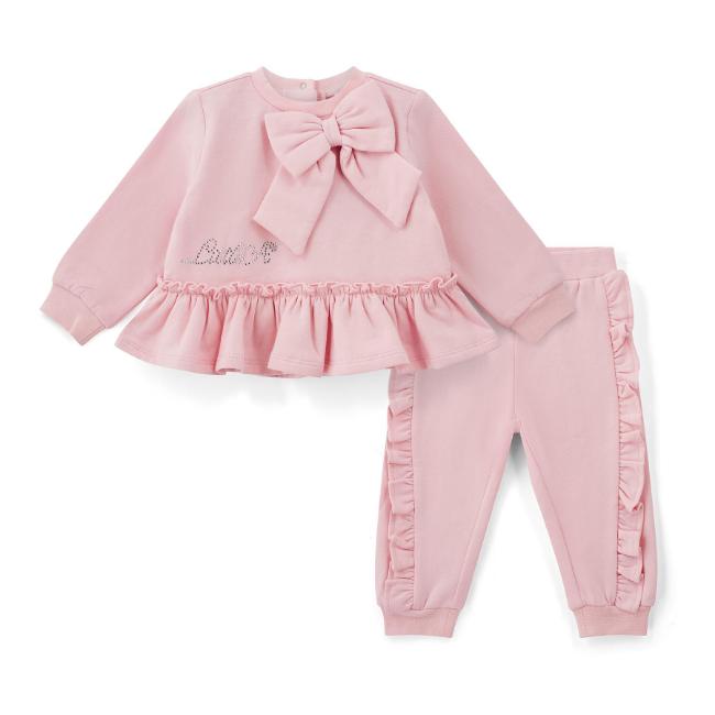 Picture of PRE ORDER Little A Baby Girls Cute As A Cupcake Jasmine Bow Frill Tracksuit - Pink Fairy