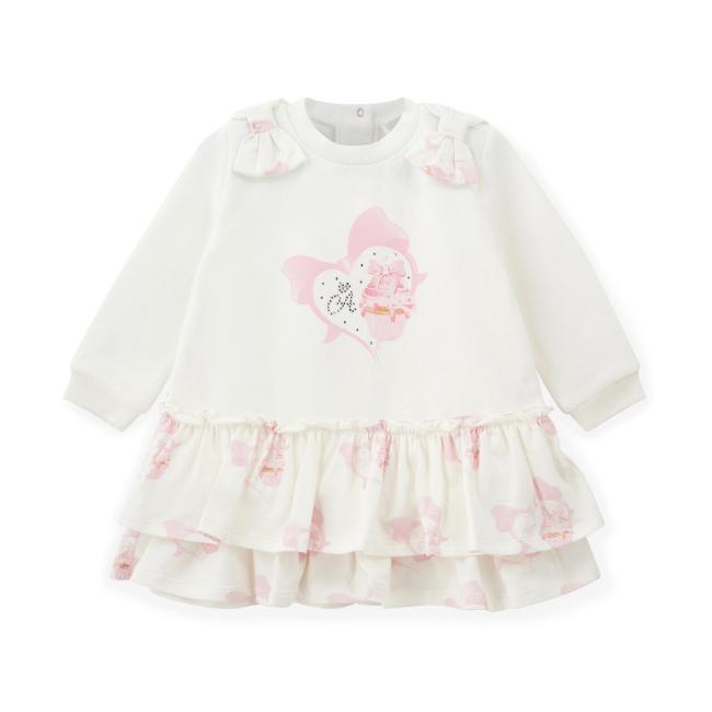 Picture of PRE ORDER Little A Baby Girls Cute As A Cupcake Juliet Cupcake Print Frill Dress - Snow White