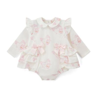 Picture of PRE ORDER Little A Baby Girls Cute As A Cupcake Journey Cupcake Print Romper - Snow White