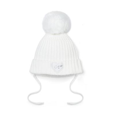Picture of PRE ORDER Little A Baby Girls Cute As A Cupcake Kamila Knitted Lurex Pom Pom Hat -  Snow White