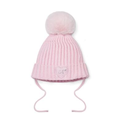 Picture of PRE ORDER Little A Baby Girls Cute As A Cupcake Kamila Knitted Lurex Pom Pom Hat -  Pink Fairy