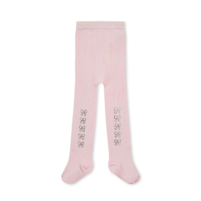 Picture of Little A Baby Girls Cute As A Cupcake Kerry Diamante Bow Tights - Pink Fairy