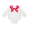 Picture of PRE ORDER Little A Baby Girls Little Bows Katy Check Jam Pant Set - Snow White Red