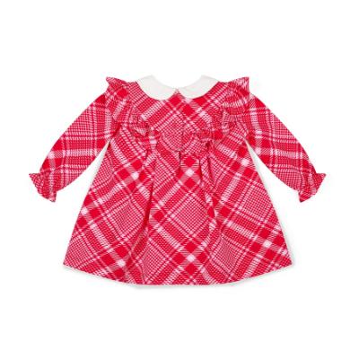 Picture of PRE ORDER Little A Baby Girls Little Bows Kylie Check Dress - Vibrant Red