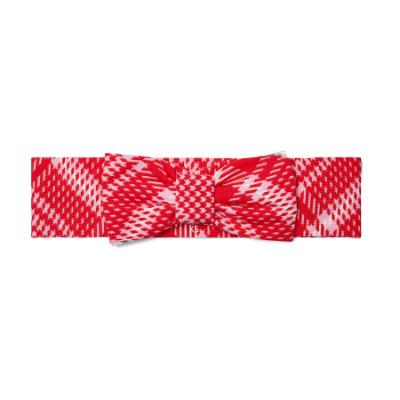 Picture of PRE ORDER Little A Baby Girls Little Bows Katalina Check Bow Headband - Vibrant Red