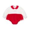 Picture of PRE ORDER Little A Baby Girls Little Bows Kimberly Tulle Romper - Vibrant Red
