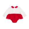 Picture of PRE ORDER Little A Baby Girls Little Bows Kimberly Tulle Romper - Vibrant Red