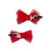 Picture of PRE ORDER Little A Baby Girls Little Bows Kaylee Tulle Bow Hairclips x 2 - Vibrant Red