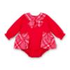 Picture of PRE ORDER Little A Baby Girls Little Bows Kacey Check Frill Romper - Vibrant Red