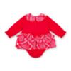 Picture of PRE ORDER Little A Baby Girls Little Bows Kacey Check Frill Romper - Vibrant Red