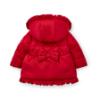 Picture of PRE ORDER Little A Baby Girls Little Bows Kaia Heart Embroidery Puff Hooded Jacket - Vibrant Red