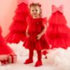 Picture of PRE ORDER Little A Baby Girls Little Bows Khloe Tulle Frill Dress - Vibrant Red