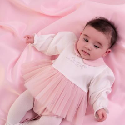 Picture of PRE ORDER Little A Baby Girls Cute As A Cupcake Kimberly Tulle Romper - Pink Fairy