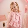 Picture of PRE ORDER Little A Baby Girls Cute As A Cupcake Jasmine Bow Frill Tracksuit - Pink Fairy