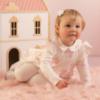 Picture of PRE ORDER Little A Baby Girls Cute As A Cupcake Journey Cupcake Print Romper - Snow White