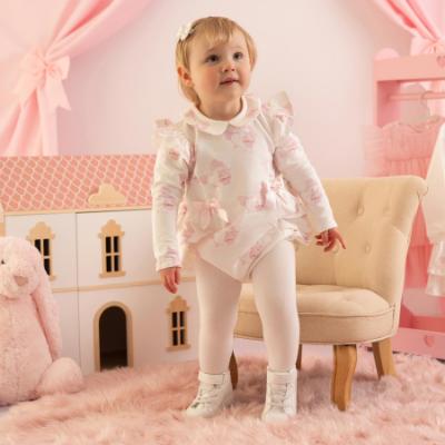 Picture of Little A Baby Girls Cute As A Cupcake Journey Cupcake Print Romper - Snow White