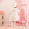 Picture of PRE ORDER Little A Baby Girls Cute As A Cupcake Kaia Heart Embroidery Puff Hooded Jacket - Snow White