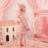 Picture of PRE ORDER Little A Baby Girls Cute As A Cupcake Kaia Heart Embroidery Puff Hooded Jacket - Pink Fairy