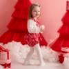 Picture of PRE ORDER Little A Baby Girls Little Bows Katy Check Jam Pant Set - Snow White Red
