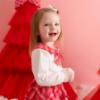 Picture of PRE ORDER Little A Baby Girls Little Bows Katy Check Jam Pant Set - Snow White Red