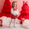 Picture of PRE ORDER Little A Baby Girls Little Bows Katy Check Jam Pant Set - Snow White Red