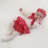Picture of PRE ORDER Little A Baby Girls Little Bows Katalina Check Bow Headband - Vibrant Red