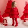 Picture of PRE ORDER Little A Baby Girls Little Bows Kayla Tulle Legging Set - Vibrant Red