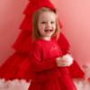 Picture of PRE ORDER Little A Baby Girls Little Bows Kayla Tulle Legging Set - Vibrant Red