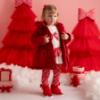 Picture of PRE ORDER Little A Baby Girls Little Bows Kiara Bow Check Legging Set - Snow White Red