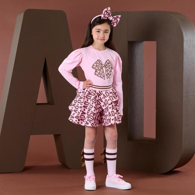Picture of PRE ORDER A Dee Initial Icon Milan Initial Print Skirt Set X 2 - Pink Fairy